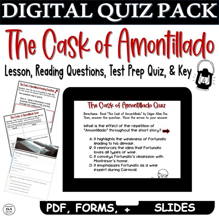 Cask amontillado teacherspayteachers