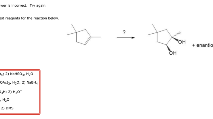 Reagents excess roor oso4 hbr nanh2 nabr nahso3 h20 transcribed